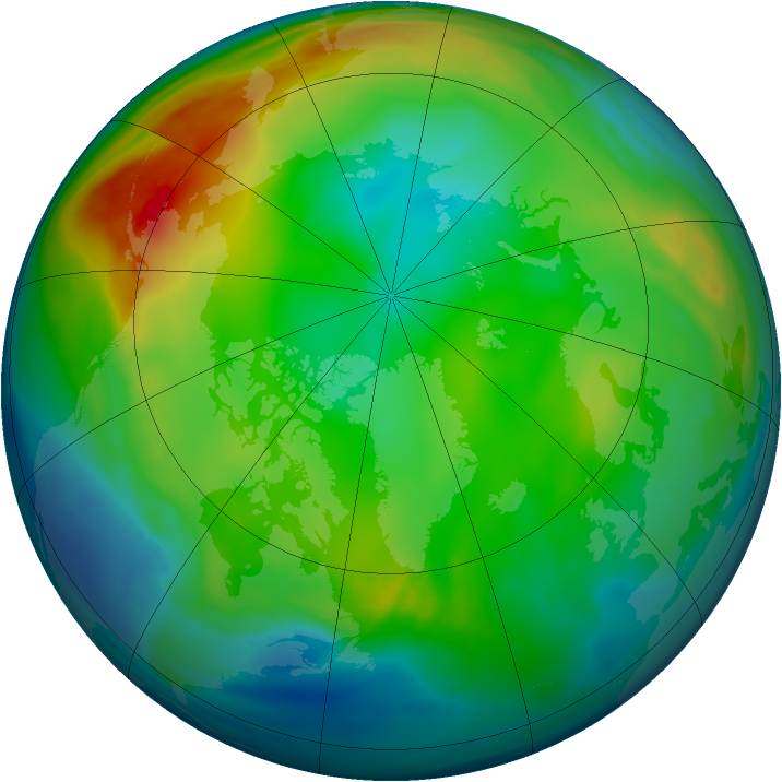 Arctic ozone map for 11 December 2004